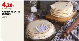 Extracoop Piadina al latte Negroni offerta