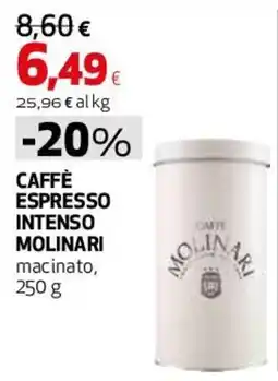 Ipercoop Caffè espresso intenso molinari offerta