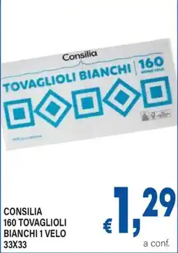 DEM Consilia tovaglioli bianchi 1 velo offerta