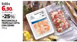 Ipercoop Mazzancolla tropicale cotta con codino offerta