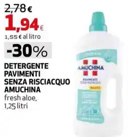 Extracoop Detergente pavimenti senza risciacquo Amuchina fresh aloe offerta