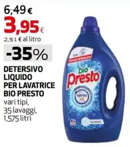 Extracoop Detersivo liquido per lavatrice bio presto offerta