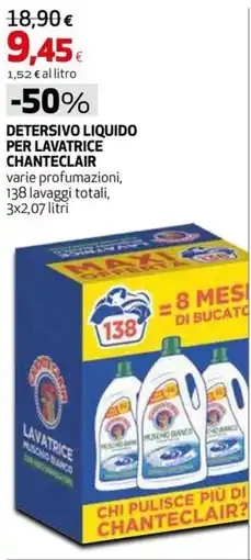 Extracoop Detersivo liquido per lavatrice Chanteclair offerta