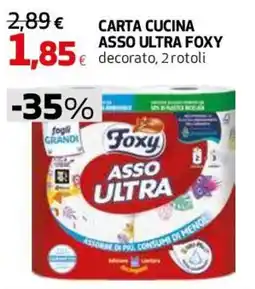 Ipercoop Carta cucina Asso Ultra Foxy decorato offerta