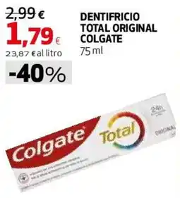 Ipercoop Dentifricio Total Original Colgate offerta