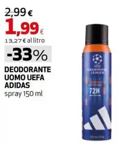 Extracoop Deodorante uomo uefa adidas offerta