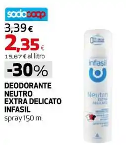 Extracoop Deodorante neutro extra delicato infasil offerta