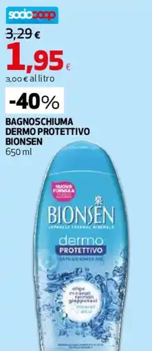 Ipercoop Bagnoschiuma dermo protettivo Bionsen offerta