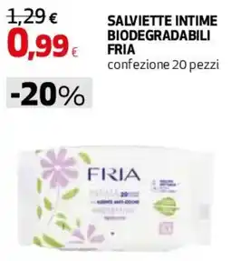 Ipercoop Salviette intime biodegradabili Fria offerta