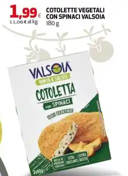 Extracoop Cotoletta vegetale con spinaci Valsoia offerta