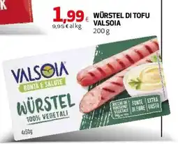 Ipercoop Valsoia würstel di tofu offerta
