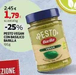 Ipercoop Pesto vegan con basilico Barilla offerta