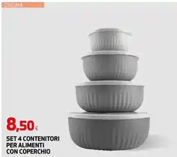 Extracoop Set 4 contenitori per alimenti con coperchio offerta