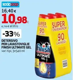 Extracoop Detersivo per lavastoviglie Finish Ultimate Gel offerta