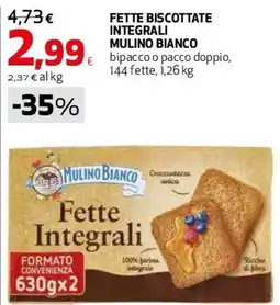 Ipercoop Fette Integrali Mulino Bianco offerta