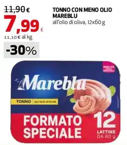 Ipercoop Tonno con meno olio Mareblu offerta