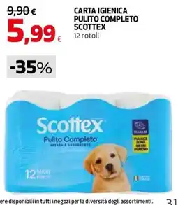 Ipercoop Carta igienica Pulito Completo Scottex offerta