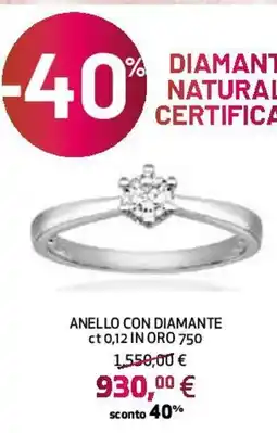 Ipercoop Anello con diamante offerta