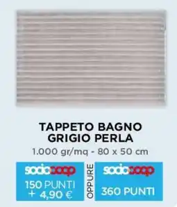 Ipercoop Tappeto bagno grigio perla offerta