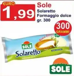 GuMì Supermercati Sole Solaretto Formaggio dolce offerta