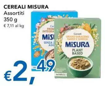 Cereali assortiti Misura