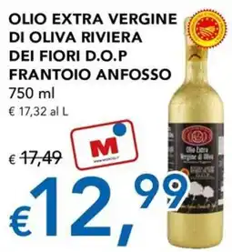 Migross Superstore Olio extra vergine di oliva riviera dei fiori d.o.p. frantoio anfosso offerta