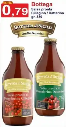 GuMì Supermercati Bottega di Sicilia Salsa pronta di Pomodorino Ciliegino offerta