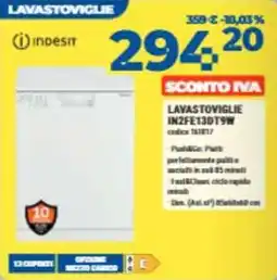 Elettrosintesi Lavastoviglie Indesit offerta