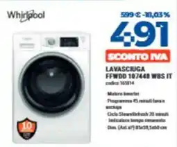 Elettrosintesi Whirlpool lavasciuga offerta