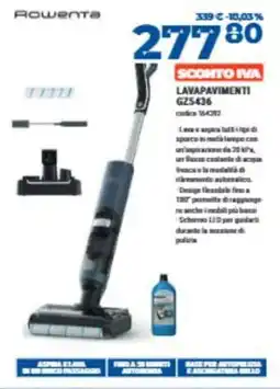 Elettrosintesi Rowenta Lavapavimenti GZ5436 offerta