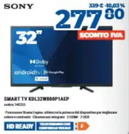 Elettrosintesi Sony Smart TV KDL32W800P1AEP offerta