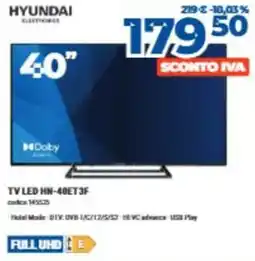 Elettrosintesi Hyundai TV LED HN-40ET3F offerta