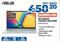 Elettrosintesi Asus Notebook E1504FA-BQ2668W offerta