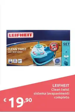 Smoll Leifheit Clean twist sistema lavapavimenti completo offerta