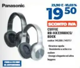 Elettrosintesi Panasonic cuffie offerta
