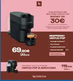 Elettrosintesi Nespresso Vertuo Pop offerta