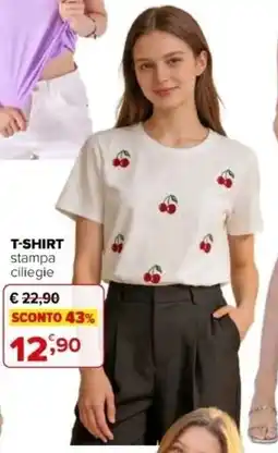 Iperal T-shirt stampa ciliegie offerta