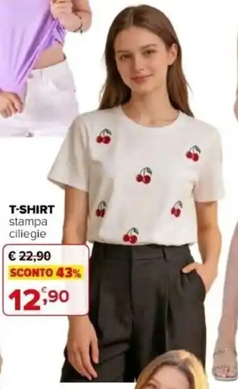 T-shirt stampa ciliegie