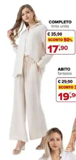 Iperal Completo tinta unita offerta