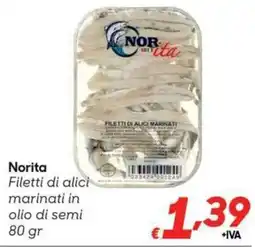 Pac Cash&Carry Norita Filetti di alici marinati in olio di semi offerta
