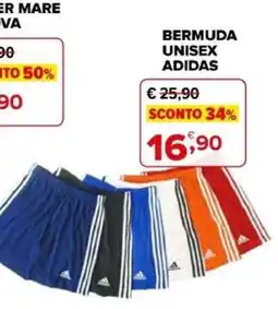 Iperal Bermuda unisex adidas offerta
