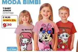 Iperal T-shirt junior personaggi offerta