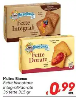 Pac Cash&Carry Mulino Bianco Fette biscottate integrali/dorate offerta