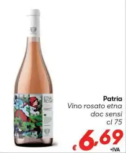 Pac Cash&Carry Patria Vino rosato etna offerta