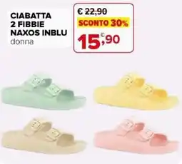 Iperal Ciabatta 2 fibbie Naxos inblu donna offerta