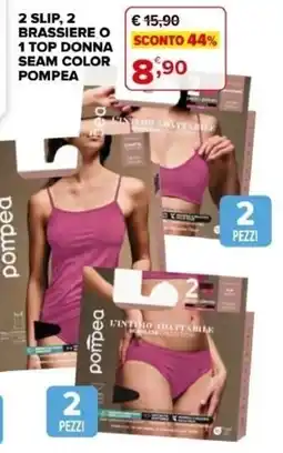 Iperal Slip, brassiere o top donna seam color pompea offerta