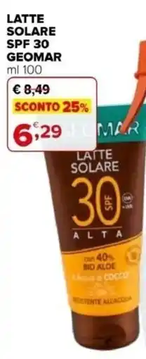 Iperal Latte solare spf 30 geomar offerta