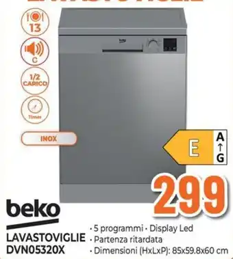 Beko lavastoviglie Dvn05320x