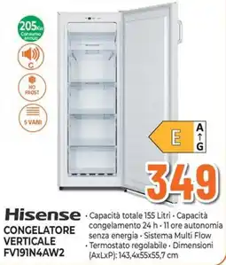 Extracoop Hisense congelatore verticale offerta