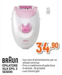 Extracoop Braun epilatore silk epil 3 se3000 offerta